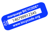 Marquage vélo avec BICYCODE®