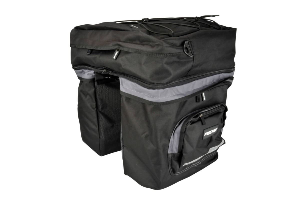 Fischer sacoche porte-bagages 3 compartiment (avec sac à dos)