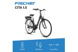 Vélo électrique 28'' Fischer Cita 1.5, moteur central Bafang, 522Wh